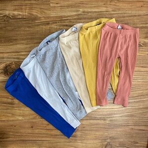 Old Navy Kids Ribbed Leggings - Blue, Gray, Cream, Yellow, Pink